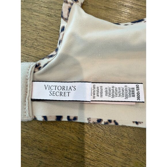 Incredible By Victoria's Secret Leopard Print Push up Bra, size 36DD/ E80 - Picture 3 of 13